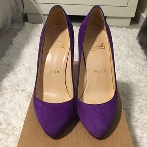 EUC Purple Suede Christian Louboutin Pumps